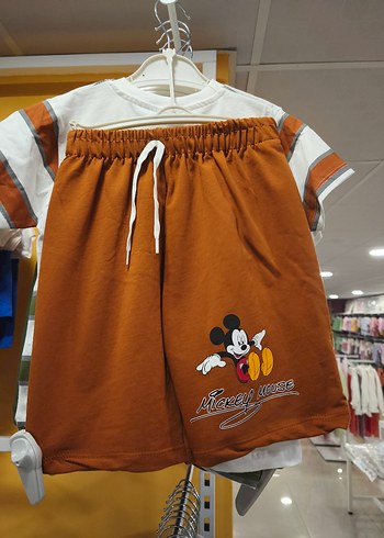 Diğer Renkli Baskılı Mickey Mouse Erkek Alt üst takım