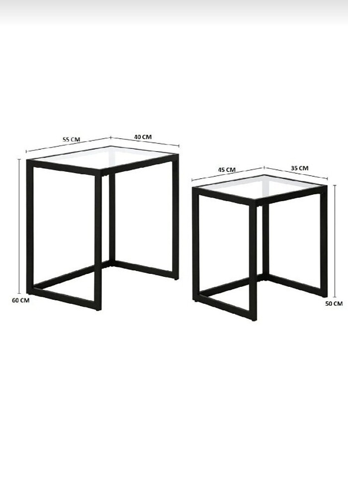 Cam İkili Zigon Sehpa - Görsel 3