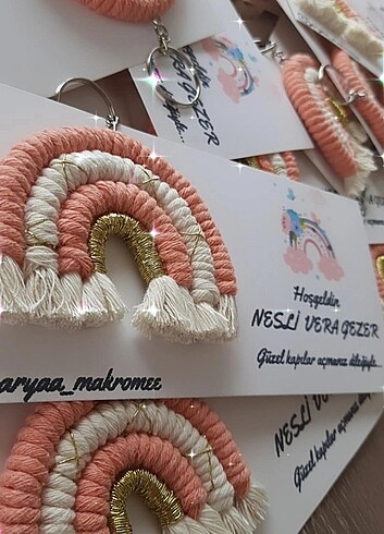 Makrome Gökkuşağı anahtarlıklar