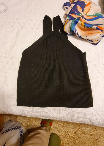 Siyah V Yakalı İnce Triko Kadın Kazak - Görsel 2