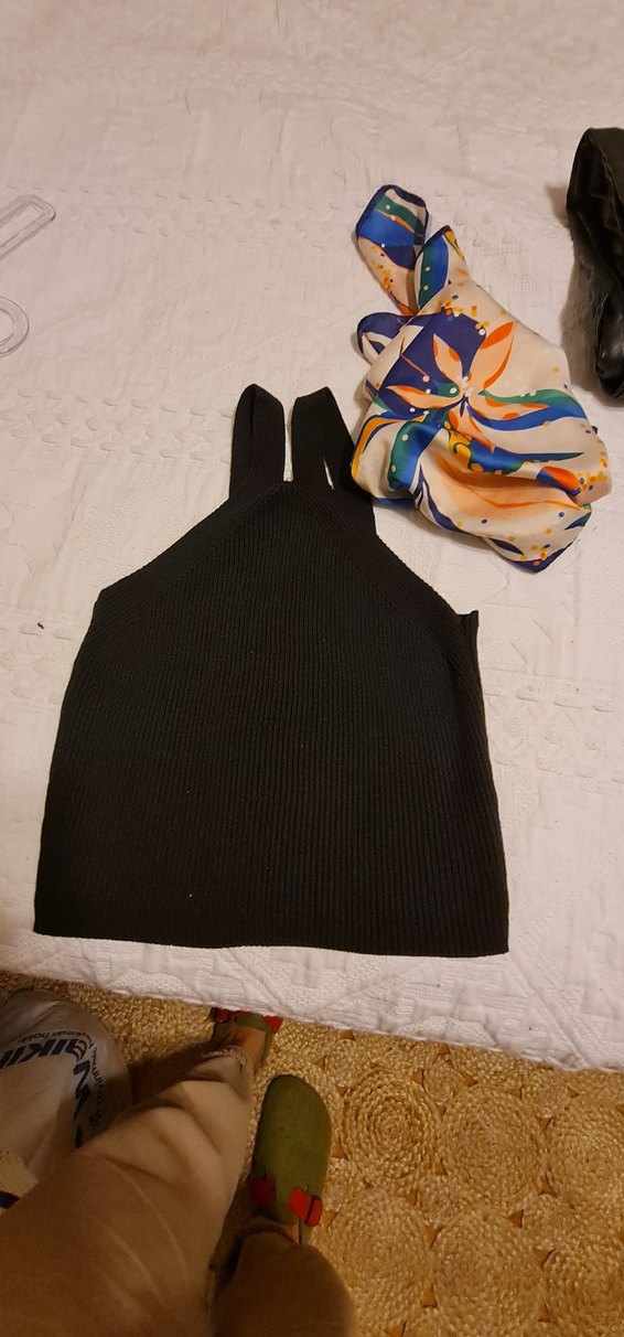 Siyah V Yakalı İnce Triko Kadın Kazak - Görsel 4