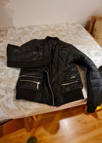 Siyah Kadın Biker Ceket - Görsel 6