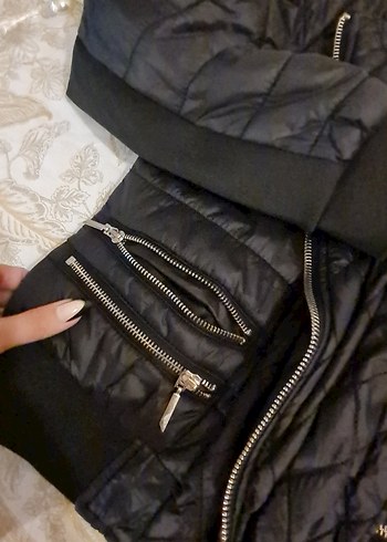 Siyah Kadın Biker Ceket - Görsel 2