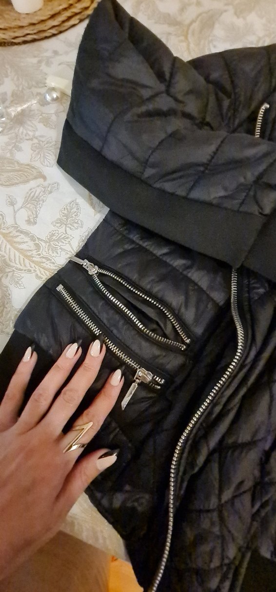 Siyah Kadın Biker Ceket - Görsel 3