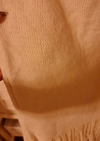 Örgü Beyaz Pamuklu Kadın Kazak - Görsel 4