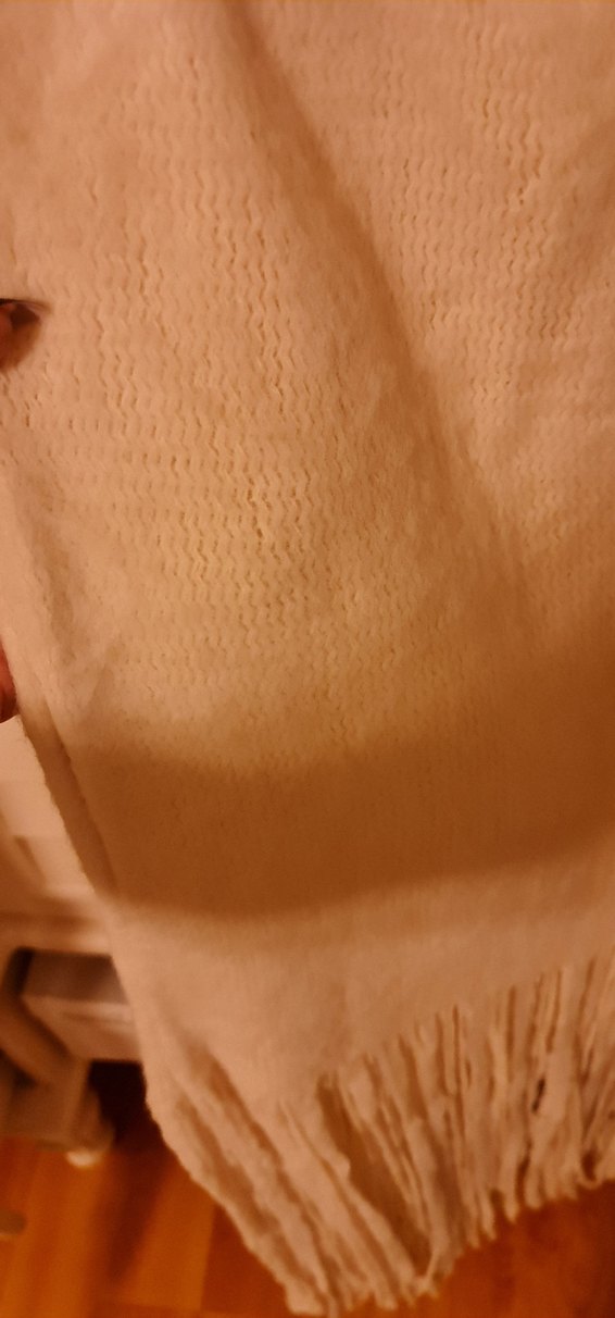 Örgü Beyaz Pamuklu Kadın Kazak - Görsel 4