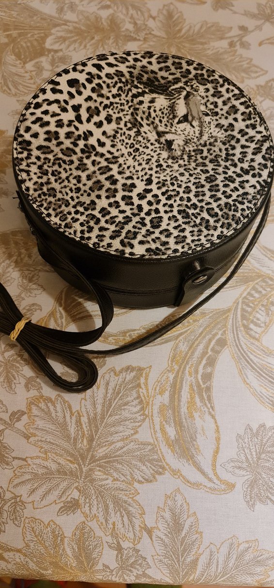 Leopar Desenli Bej Kürklü Kadın Çanta - Görsel 5