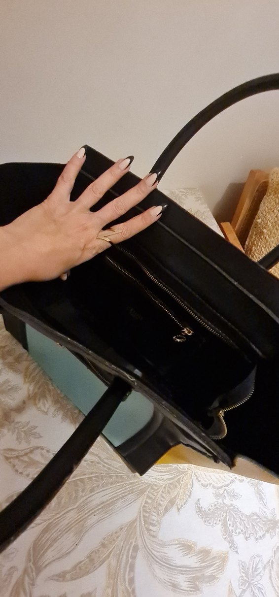 Sarı Siyah Pastel Deri Kadın Çanta - Görsel 2