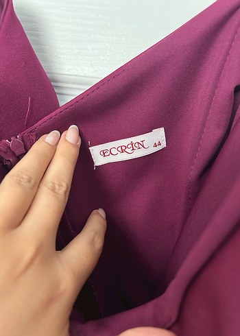 Mürdüm Drapeli Straplez Uzun Abiye - Görsel 5