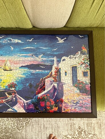  Beden Renk Çerçeveli 1000 puzzle 48x68 boyutu