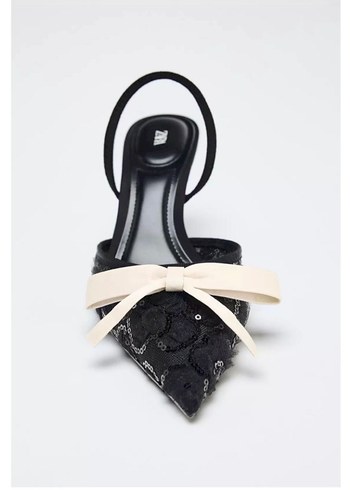 Zara Zara Klasik Fiyonklu Siyah Stiletto