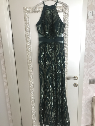 Diğer Yeşil payetli abiye romance marka