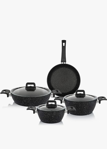 Schafer Savor 7 Parça Yapışmaz Tencere Seti Siyah - Görsel 2