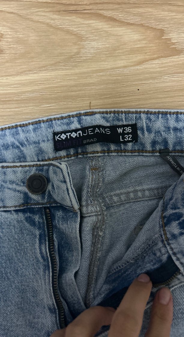 Mavi Pastel Renk Erkek Midi Boy Denim Jean - Görsel 2