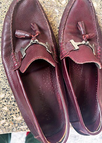 Klasik Bordo Deri Tokalı Erkek Ayakkabı - Görsel 2