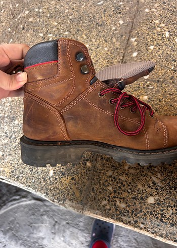 Kahverengi Deri Kadın Botları Tokalı - Görsel 3