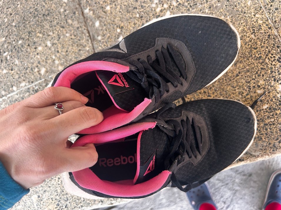 Pembe Siyah Spor Ayakkabı Kadın Sneakers - Görsel 3