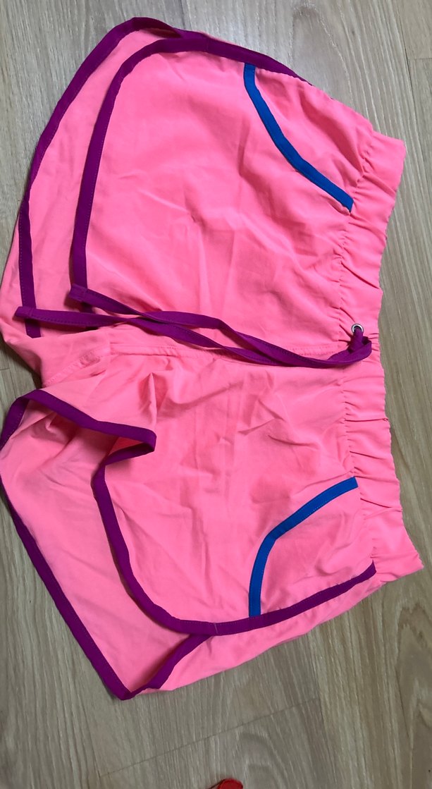 Pembe Elastik Bel Midi Şort - Görsel 2