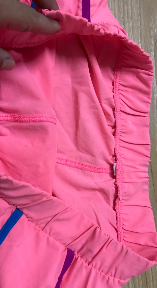 Pembe Elastik Bel Midi Şort - Görsel 3