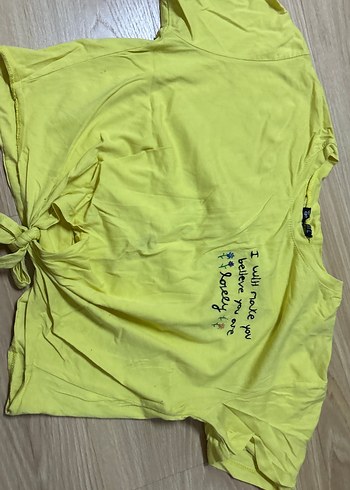 Sarı Hamile Tişörtü, Kısa Kollu, Salaş Kesim