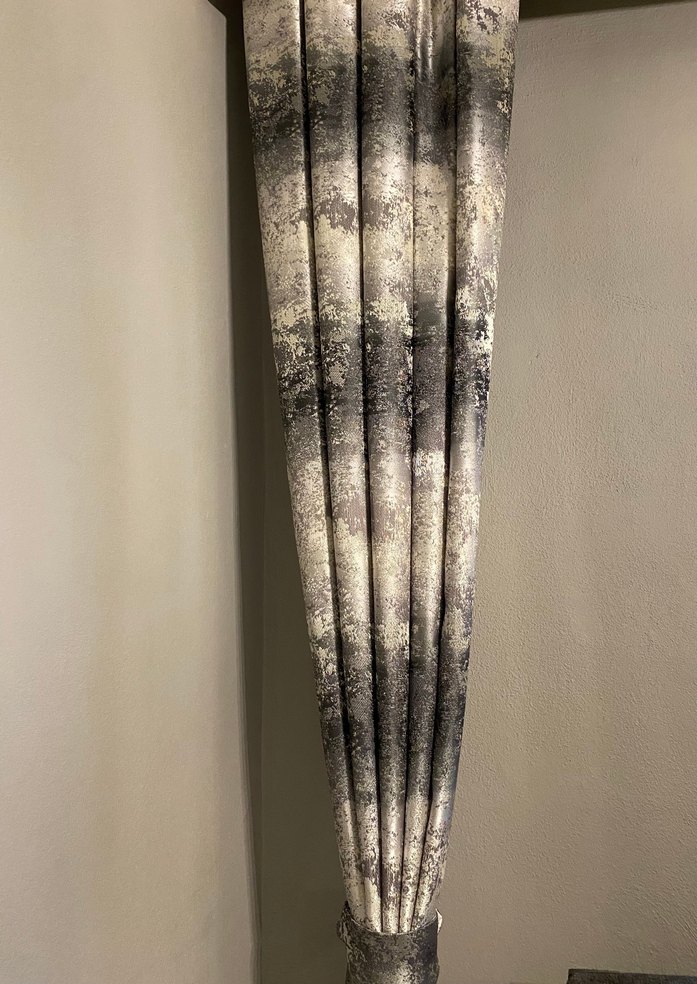 Gri Batik Modern Perde - Görsel 2