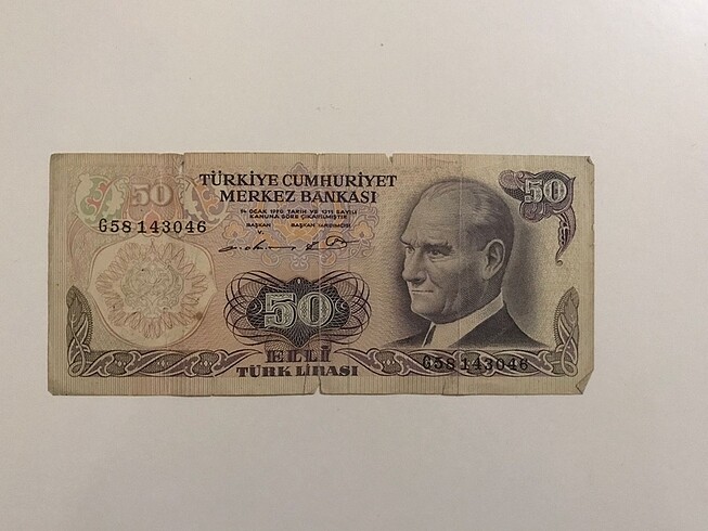 1970 baskili 50 Türk lirası