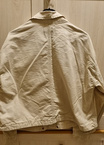Bershka Bej Düğmeli Kadın Keten Ceket