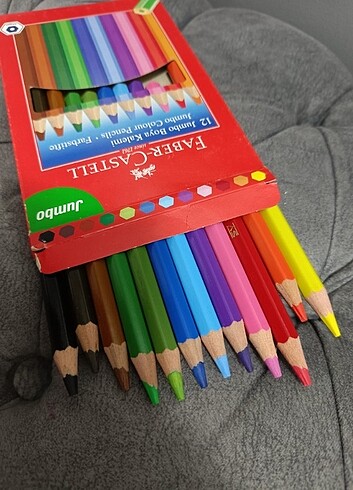  Beden Renk Faber Castell 12 'li Jumbo kuruboya 