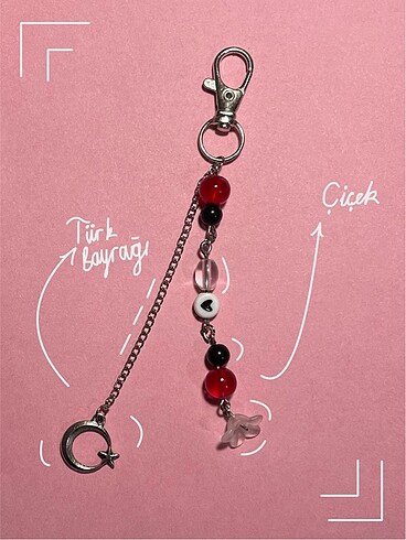 Türk Bayrağı Anahtarlık Keychain