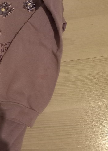 Mor Kız Çocuk Uzun Kollu pullu Sweatshirt - Görsel 4