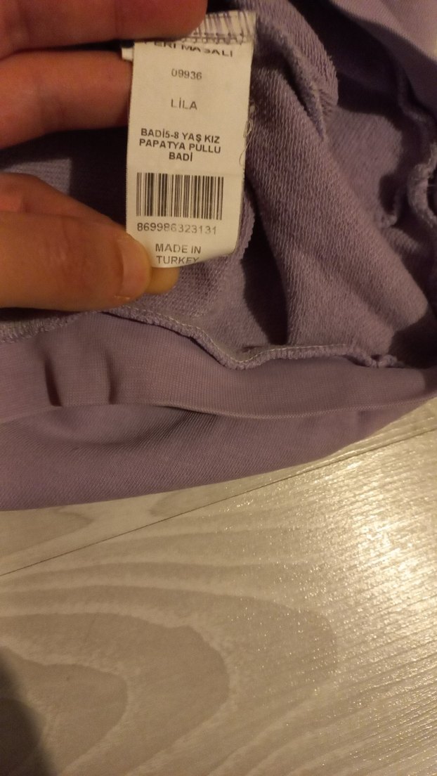 Mor Kız Çocuk Uzun Kollu pullu Sweatshirt - Görsel 3