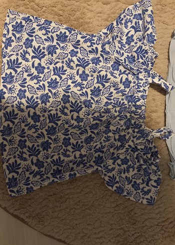 LC Waikiki Mavi Çiçek Desenli Kız Bluzu