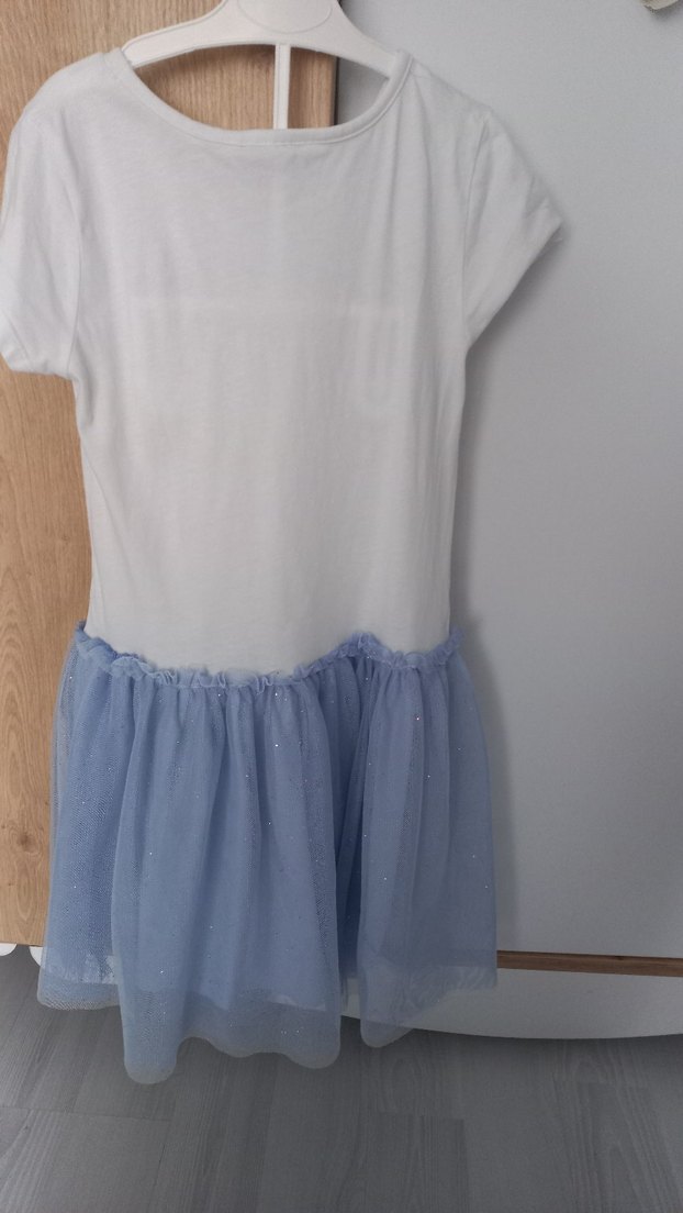 Kız Çocuk Elsa Baskılı Pamuklu Elbise - Görsel 2