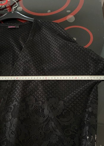 Siyah Dantel Bohem Midi Kimono - Görsel 5