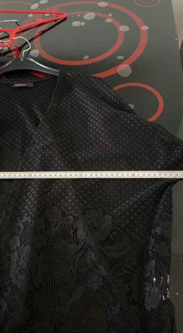 Siyah Dantel Bohem Midi Kimono - Görsel 5