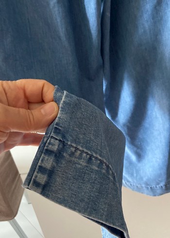 Mavi Kemerli Bol Kesim Kadın Kot Pantolon - Görsel 5