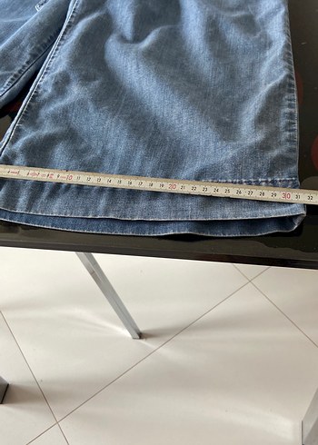 Mavi Kemerli Bol Kesim Kadın Kot Pantolon - Görsel 8