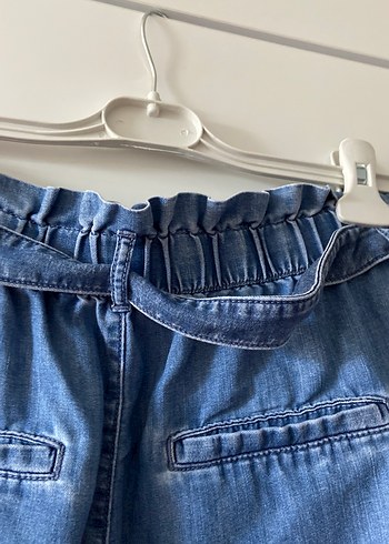 Mavi Kemerli Bol Kesim Kadın Kot Pantolon - Görsel 6