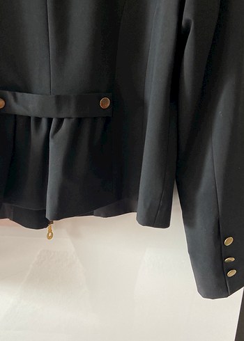 Siyah Kısa Kesim Kadın Blazer Ceket - Görsel 6