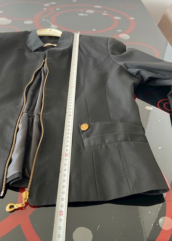 Siyah Kısa Kesim Kadın Blazer Ceket - Görsel 8