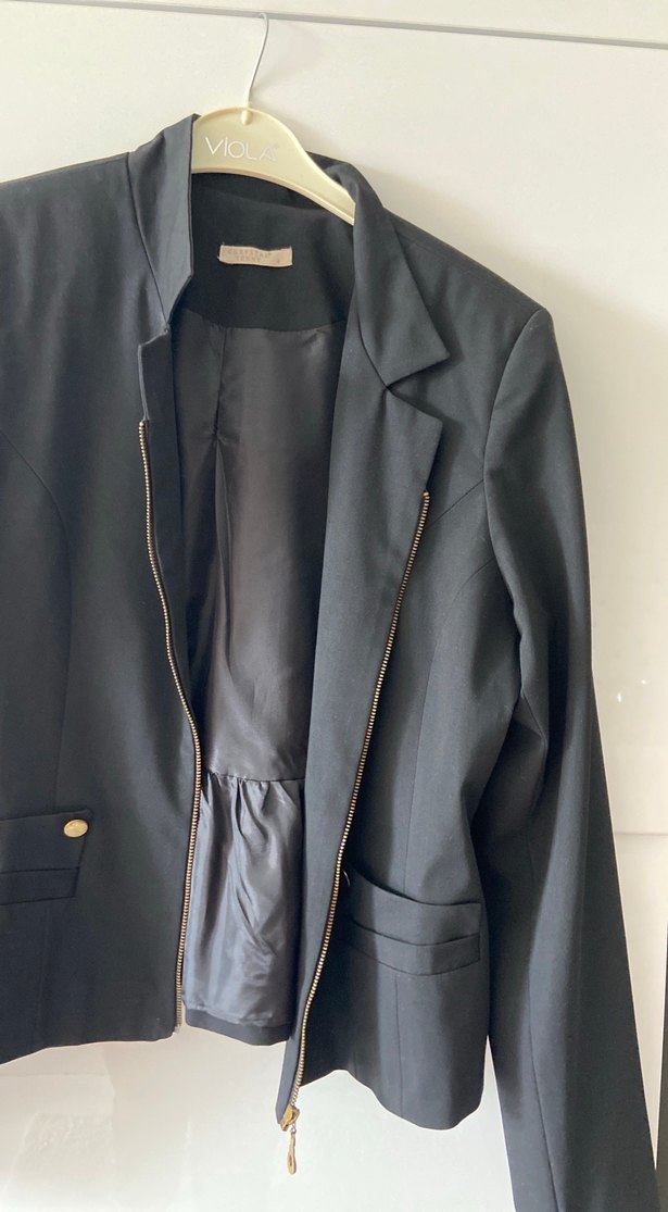 Siyah Kısa Kesim Kadın Blazer Ceket - Görsel 2