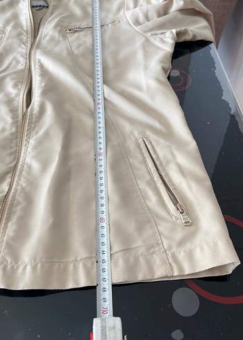 Bej çift Fermuarlı Kadın Ceket - Görsel 10