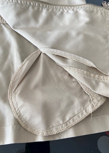 Bej çift Fermuarlı Kadın Ceket - Görsel 12