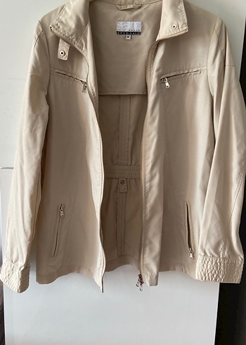 Bej çift Fermuarlı Kadın Ceket - Görsel 6
