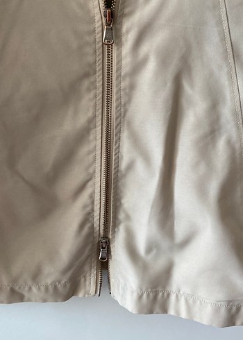 Bej çift Fermuarlı Kadın Ceket - Görsel 3