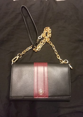 Tory Burch Zincir Detaylı Siyah Deri Kadın Çapraz Çanta
