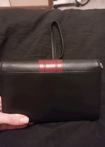 Beden siyah Renk Tory Burch Zincir Detaylı Siyah Deri Kadın Çapraz Çanta