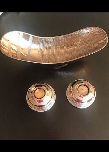 Gold/bronz mum ve gondol seti