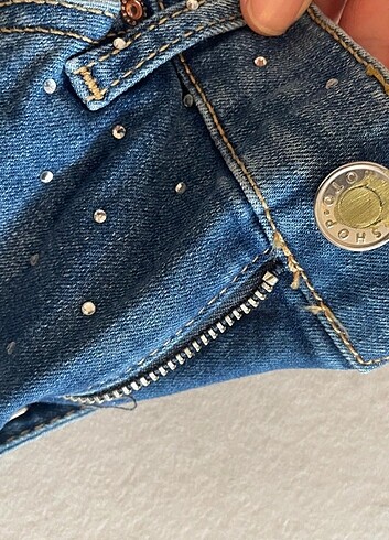 34 Beden Taşlı kot pantolon