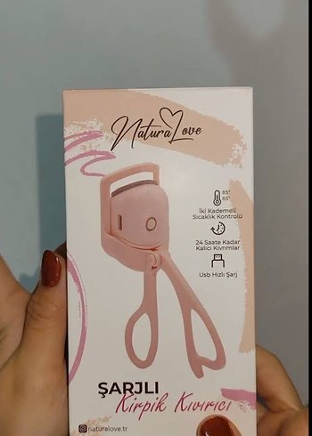 Pastel Pembe Elektrikli Kirpik Kıvırıcı - Görsel 2